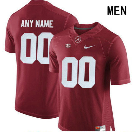 Men's Alabama Crimson Tide Custom College Football Nike Limited Jersey - Crimson Red