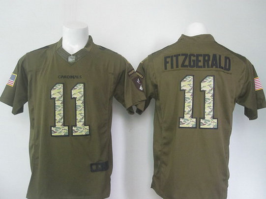 Men's Arizona Cardinals #11 Larry Fitzgerald Green Salute to Service 2015 NFL Nike Limited Jersey Men's Arizona Cardinals #11 Larry Fitzgerald Green Salute to Service 2015 NFL Nike Limited Jersey
