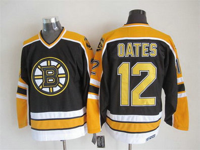 Men's Boston Bruins #12 Adam Oates 1996-97 Black CCM Vintage Throwback Jersey Men's Boston Bruins #12 Adam Oates 1996-97 Black CCM Vintage Throwback Jersey