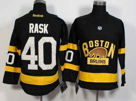 Men's Boston Bruins #40 Tuukka Rask Reebok Black 2016 Winter Classic Premier Jersey