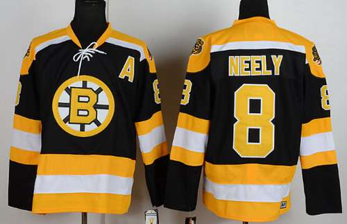 Men's Boston Bruins #8 Cam Neely 1967-68 Black CCM Vintage Throwback Jersey Men's Boston Bruins #8 Cam Neely 1967-68 Black CCM Vintage Throwback Jersey