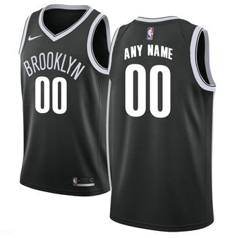 Men's Brooklyn Nets Nike Black Swingman Custom Icon Edition Jersey