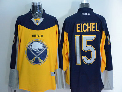 Men's Buffalo Sabres #15 Jack Eichel Reebok Gold Alternate Premier Jersey Men's Buffalo Sabres #15 Jack Eichel Reebok Gold Alternate Premier Jersey