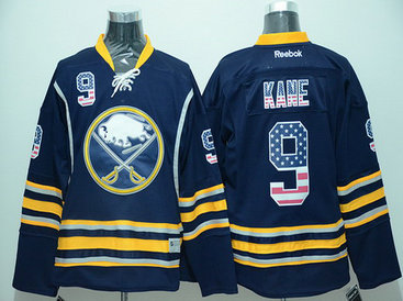 Men's Buffalo Sabres #9 Evander Kane Reebok Red USA Flag Hockey Jersey