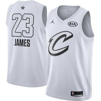 Men's Cavaliers #23 LeBron James White NBA Swingman 2018 All-Star Game Jersey Men's Cavaliers #23 LeBron James White NBA Swingman 2018 All-Star Game Jersey