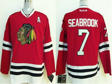 Men's Chicago Blackhawks #7 Brent Seabrook Red Jersey