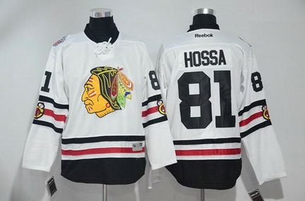 Men's Chicago Blackhawks #81 Hossa 2017 Winter Classic White Stitched NHL Hockey Jersey