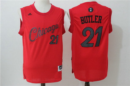 Men's Chicago Bulls #21 Jimmy Butler Red 2016 Christmas Day Stitched NBA Swingman Jersey