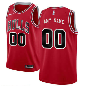 Men's Chicago Bulls Nike Red Swingman Custom Icon Edition Jersey