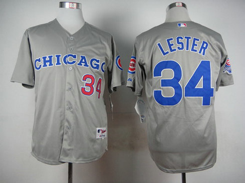 Men's Chicago Cubs #34 Jon Lester 1990 Turn Back The Clock Gray Jersey w-1990 All-Star Patch Men's Chicago Cubs #34 Jon Lester 1990 Turn Back The Clock Gray Jersey w-1990 All-Star Patch