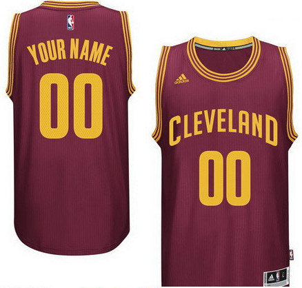 Men's Cleveland Cavaliers Burgundy Red Custom adidas Swingman Road Basketball Jersey