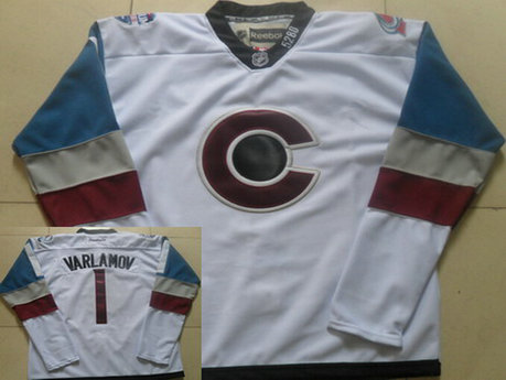 Men's Colorado Avalanche #1 Semyon Varlamov White 2016 Stadium Series Hockey Jersey Men's Colorado Avalanche #1 Semyon Varlamov White 2016 Stadium Series Hockey Jersey
