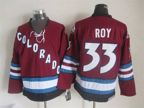Men's Colorado Avalanche #33 Patrick Roy 2001-02 Red CCM Vintage Throwback Jersey Men's Colorado Avalanche #33 Patrick Roy 2001-02 Red CCM Vintage Throwback Jersey