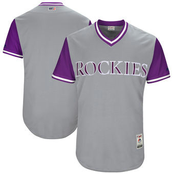 Men's Colorado Rockies Majestic Gray 2017 Players Weekend Team Jersey