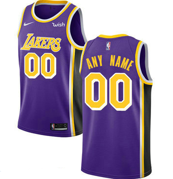 Men's Custom Nike Los Angeles Lakers Purple NBA Swingman Statement Edition Jersey