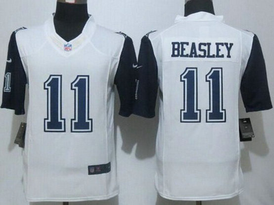 Men's Dallas Cowboys #11 Cole Beasley Nike White Color Rush 2015 NFL Limited Jersey