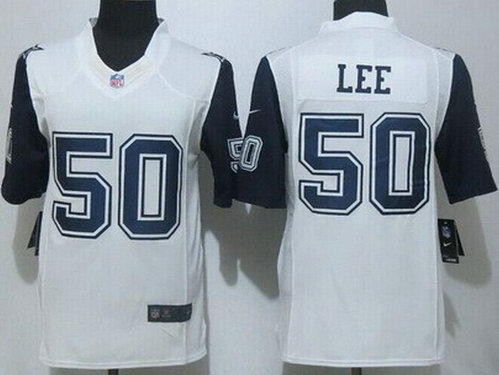 Men's Dallas Cowboys #50 Sean Lee Nike White Color Rush 2015 NFL Limited Jersey