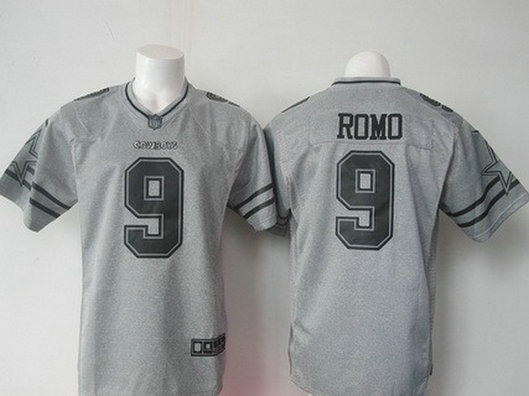 Men's Dallas Cowboys #9 Tony Romo Nike Gray Gridiron 2015 NFL Gray Limited Jersey
