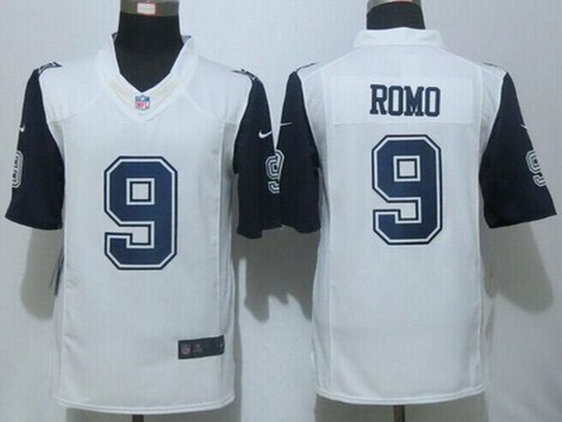 Men's Dallas Cowboys #9 Tony Romo Nike White Color Rush 2015 NFL Limited Jersey