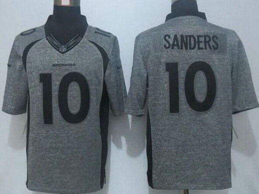 Men's Denver Broncos #10 Emmanuel Sanders Nike Gray Gridiron 2015 NFL Gray Limited Jersey Men's Denver Broncos #10 Emmanuel Sanders Nike Gray Gridiron 2015 NFL Gray Limited Jersey