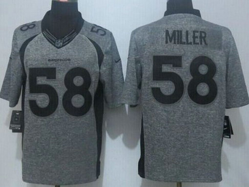 Men's Denver Broncos #58 Von Miller Nike Gray Gridiron 2015 NFL Gray Limited Jersey Men's Denver Broncos #58 Von Miller Nike Gray Gridiron 2015 NFL Gray Limited Jersey