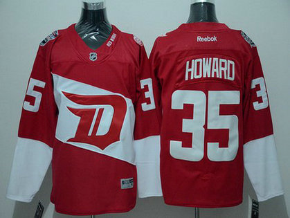 Men's Detroit Red Wings #35 Jimmy Howard Reebok Red 2016 Stadium Series Team Premier Jersey