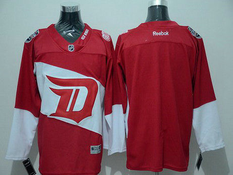 Men's Detroit Red Wings Blank Reebok Red 2016 Stadium Series Team Premier Jersey