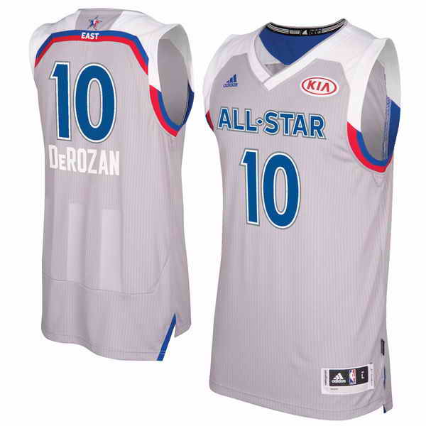 Men's Eastern Conference #10 DeMar DeRozan Adidas Gray 2017 NBA All-Star Game Swingman Jersey