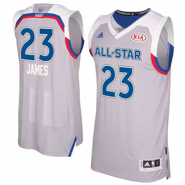 Men's Eastern Conference #23 Lebron James Adidas Gray 2017 NBA All-Star Game Swingman Jersey