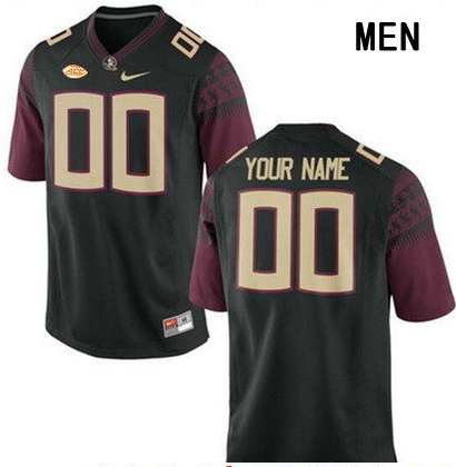 Men's Florida State Seminoles Custom College Football Nike Limited Jersey - Black Men's Florida State Seminoles Custom College Football Nike Limited Jersey - Black