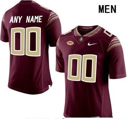 Men's Florida State Seminoles Custom College Football Nike Limited Jersey - Red Men's Florida State Seminoles Custom College Football Nike Limited Jersey - Red