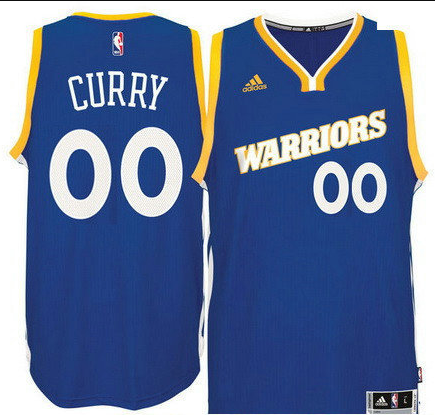 Men's Golden State Warriors Royal Blue Custom adidas Stretch Crossover Swingman Basketball Jersey