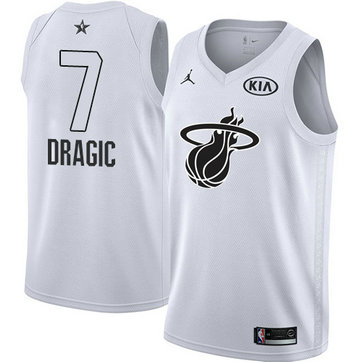 Men's Heat #7 Goran Dragic White NBA Swingman 2018 All-Star Game Jersey Men's Heat #7 Goran Dragic White NBA Swingman 2018 All-Star Game Jersey
