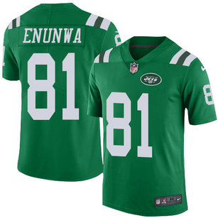 Men's Jets #81 Quincy Enunwa Green Stitched Football Limited Rush Jersey