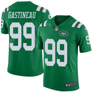 Men's Jets #99 Mark Gastineau Green Stitched Football Limited Rush Jersey