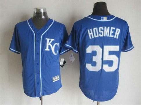 Men's Kansas City Royals #35 Eric Hosmer Alternate Blue KC 2015 MLB Cool Base Jersey Men's Kansas City Royals #35 Eric Hosmer Alternate Blue KC 2015 MLB Cool Base Jersey