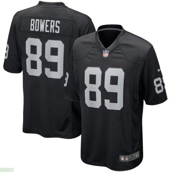 Men's Las Vegas Raiders Brock Bowers Nike Black 2024 NFL Draft First Round Pick limited Jersey