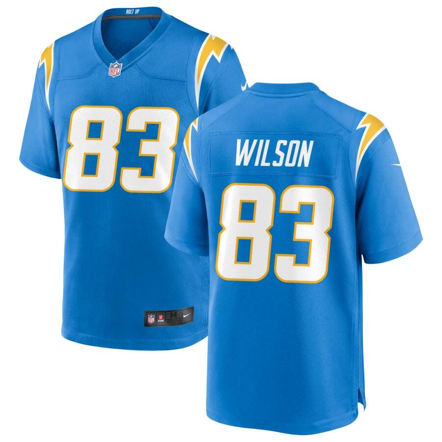 Men's Los Angeles Chargers #83 Pokey Wilson Powder Blue Stitched Limited Jersey