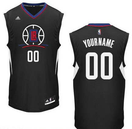 Men's Los Angeles Clippers Black Custom adidas Swingman Alternate Basketball Jersey