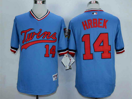 Men's Minnesota Twins #14 Kent Hrbek Blue Cooperstown Jersey