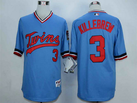 Men's Minnesota Twins #3 Harmon Killebrew Blue Cooperstown Jersey Men's Minnesota Twins #3 Harmon Killebrew Blue Cooperstown Jersey