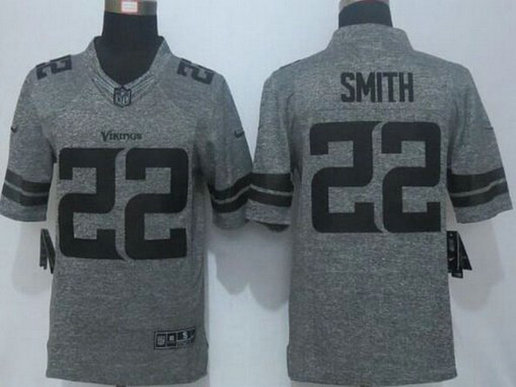 Men's Minnesota Vikings #22 Harrison Smith Nike Gray Gridiron 2015 NFL Gray Limited Jersey Men's Minnesota Vikings #22 Harrison Smith Nike Gray Gridiron 2015 NFL Gray Limited Jersey