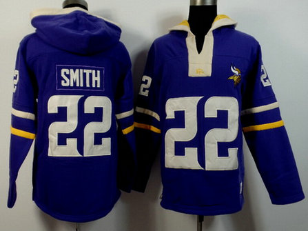Men's Minnesota Vikings #22 Paul Krause Purple Team Color Team Color 2015 NFL Hoodie