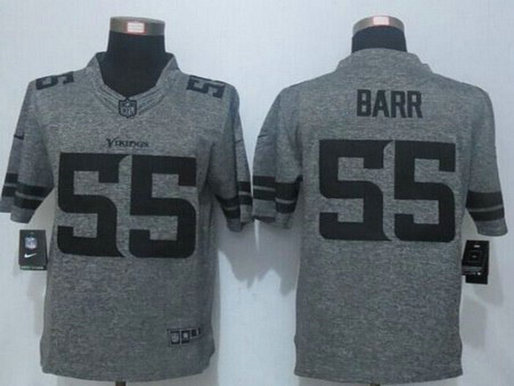 Men's Minnesota Vikings #55 Anthony Barr Nike Gray Gridiron 2015 NFL Gray Limited Jersey Men's Minnesota Vikings #55 Anthony Barr Nike Gray Gridiron 2015 NFL Gray Limited Jersey