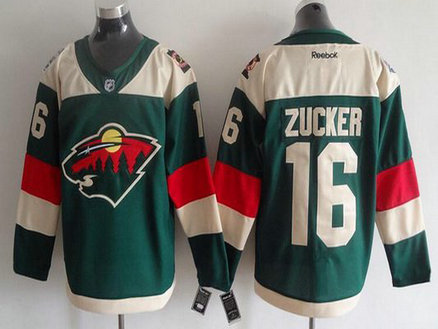 Men's Minnesota Wild #16 Jason Zucker Reebok Green 2016 Stadium Series Team Premier Jersey