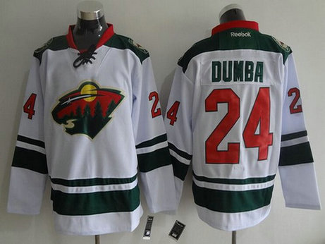 Men's Minnesota Wild #24 Matt Dumba Reebok White Away Premier Hockey Jersey