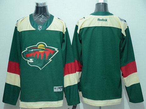 Men's Minnesota Wild Blank Reebok Green 2016 Stadium Series Team Premier Jersey