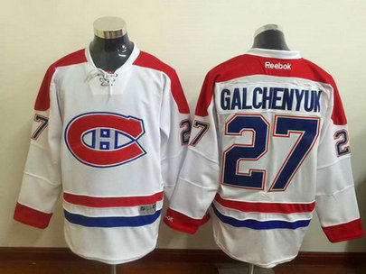 Men's Montreal Canadiens #27 Alex Galchenyuk Reebok White 2015-16 Away Premier NHL Jersey Men's Montreal Canadiens #27 Alex Galchenyuk Reebok White 2015-16 Away Premier NHL Jersey