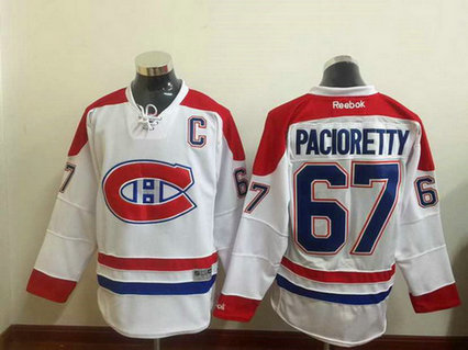 Men's Montreal Canadiens #67 Max Pacioretty Reebok White 2015-16 Away Premier NHL Jersey Men's Montreal Canadiens #67 Max Pacioretty Reebok White 2015-16 Away Premier NHL Jersey