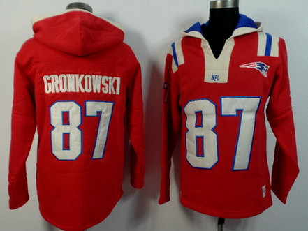 Men's New England Patriots #87 Rob Gronkowski Red Alternate 2015 NFL Hoodie Men's New England Patriots #87 Rob Gronkowski Red Alternate 2015 NFL Hoodie